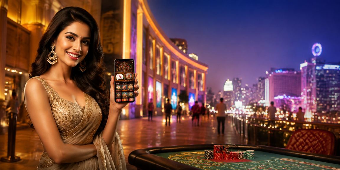 Casino app neon sign in Delhi Connaught Place